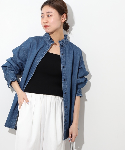 「JOURNAL STANDARD relume」 長袖ブラウス FREE ブルー レディース_画像3