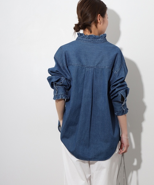 「JOURNAL STANDARD relume」 長袖ブラウス FREE ブルー レディース_画像4