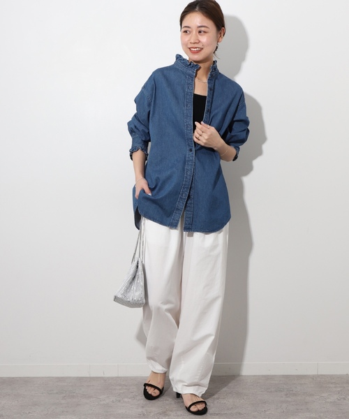 「JOURNAL STANDARD relume」 長袖ブラウス FREE ブルー レディース_画像6