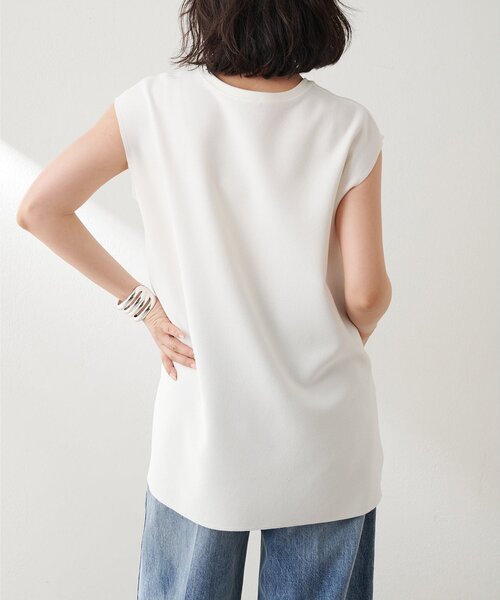 ウィムガゼット Vガゼットノースリーブ 新品 白 Whim Gazette（ウィム ガゼット） ブラウス シャツ Vガゼット