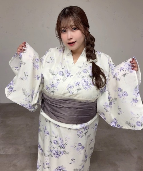 大きいサイズ　浴衣　付属帯つき Louiosy Louiosy（ルオシー） 浴衣 「Louisy」「大きいサイズ」アソート花柄