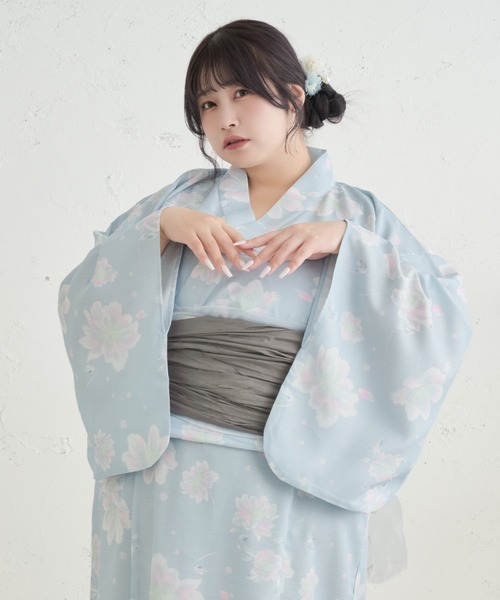 大きいサイズ　浴衣　付属帯つき Louiosy Louiosy（ルオシー） 浴衣 「Louisy」「大きいサイズ」アソート花柄
