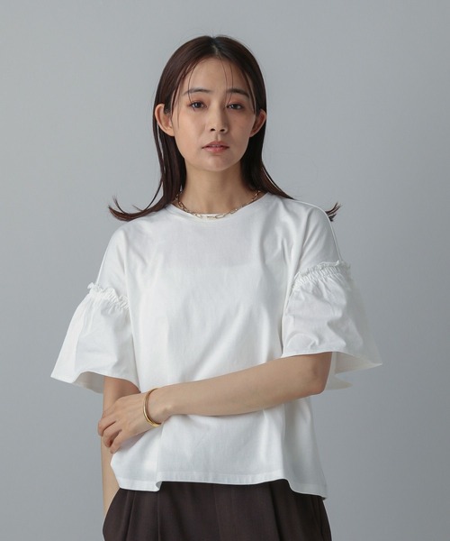 「GLOBAL WORK」 半袖カットソー - レッド レディース_画像6