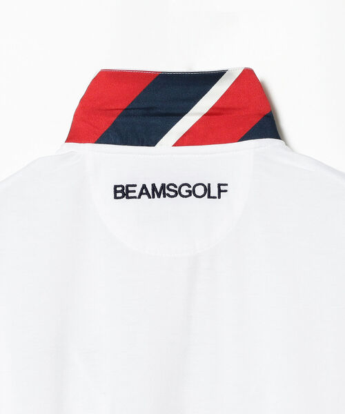 「BEAMS GOLF」 半袖ポロシャツ MEDIUM ネイビー レディース_画像3