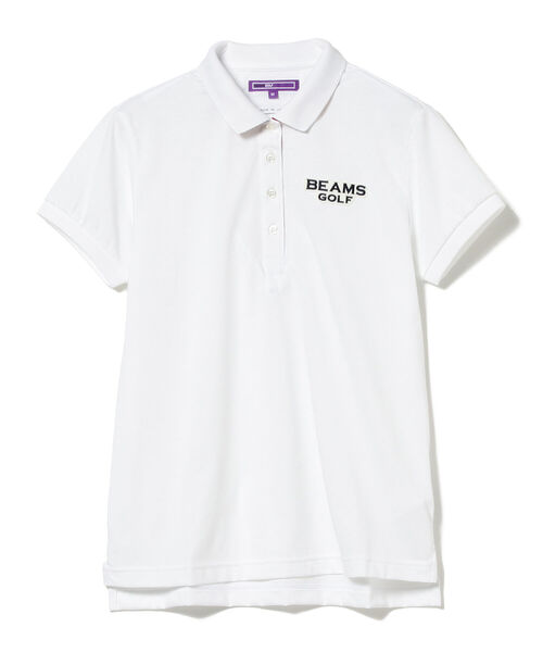 「BEAMS GOLF」 半袖ポロシャツ MEDIUM ネイビー レディース_画像7