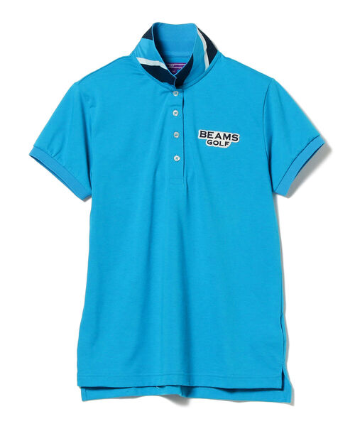 「BEAMS GOLF」 半袖ポロシャツ MEDIUM ネイビー レディース_画像9