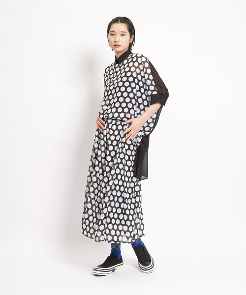 「gomme」 パンツ MEDIUM ブラック×ホワイト レディース_画像3