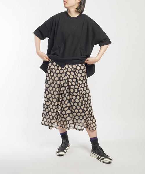 「gomme」 パンツ MEDIUM ブラック×ホワイト レディース_画像5