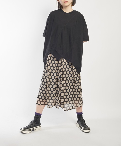 「gomme」 パンツ MEDIUM ブラック×ホワイト レディース_画像6