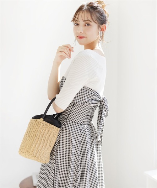 「WILLSELECTION」 半袖ニット MEDIUM オレンジ レディース_画像2