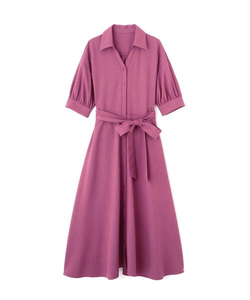 「PROPORTION BODY DRESSING」 シャツワンピース SMALL ネイビー レディース_画像4