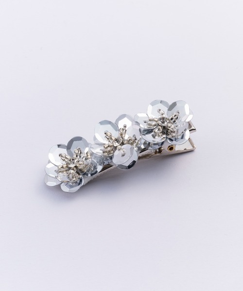 ヘアクリップ フラワービーズヘアクリップ | 4quince