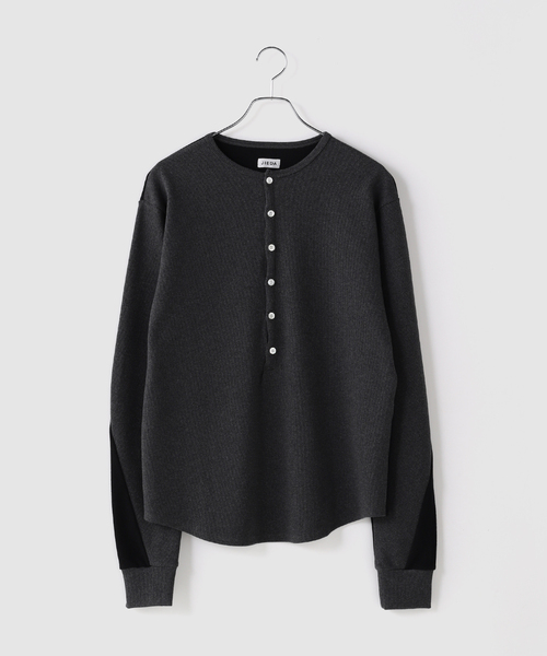 JIEDA（ジエダ） ヘンリーネック tシャツ SWITCHING HENRY NECK L/S