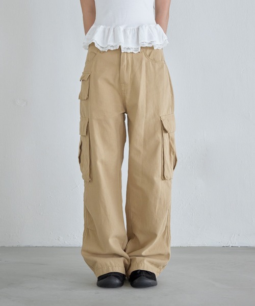 「UNE MANSION」 カーゴパンツ SMALL カーキ レディース_画像2