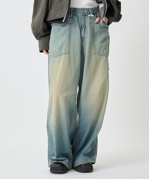 maison mihara yasuhiro デニム ラップパンツ ワイド MAISON MIHARA YASUHIRO（メゾン ミハラヤスヒロ） ワイドパンツ
