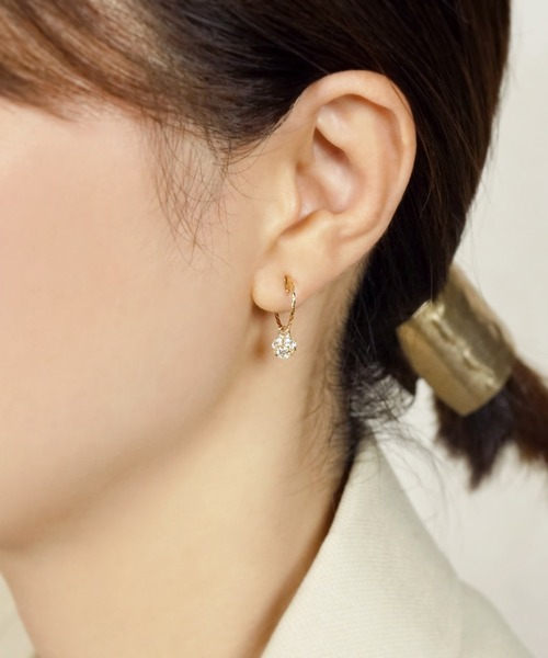 ピアス 「 Palette」K10 キュービックジルコニアチャーム レディース | TAKE-UP | 03