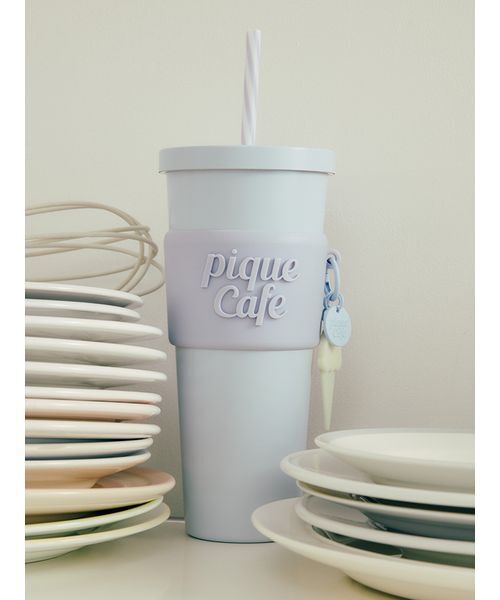 gelato pique（ジェラートピケ） タンブラー 「cafe」ストロー付き