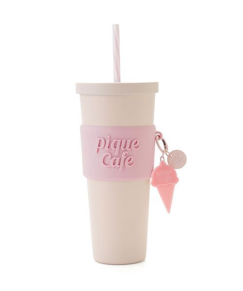 gelato pique（ジェラートピケ） タンブラー 「cafe」ストロー付き