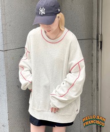 「HELLO.SANFRANCISCO」 スウェットカットソー FREE ピンク レディース HELLO.SANFRANCISCO トレーナー スウェット 「HELLO