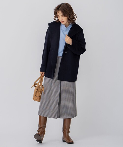 23区 アウター 「CLASSY.1月号掲載」ウールカシミヤビーバー