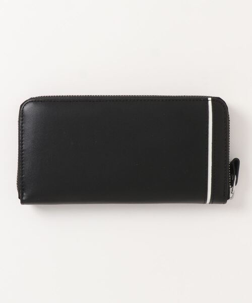 財布 クロスラインデザインのラウンドファスナー長財布 メンズ