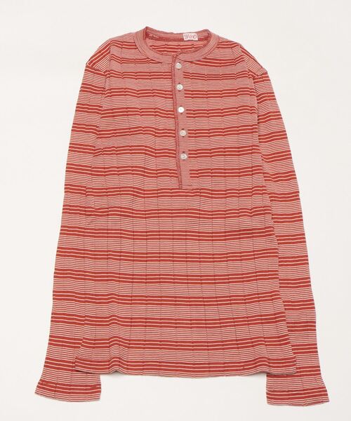 レディース tシャツ Tシャツ 「YOUNG ＆ OLSEN The DRYGOODS STORE」/BROAD RIB HENLEY NECK LS｜zozo｜07