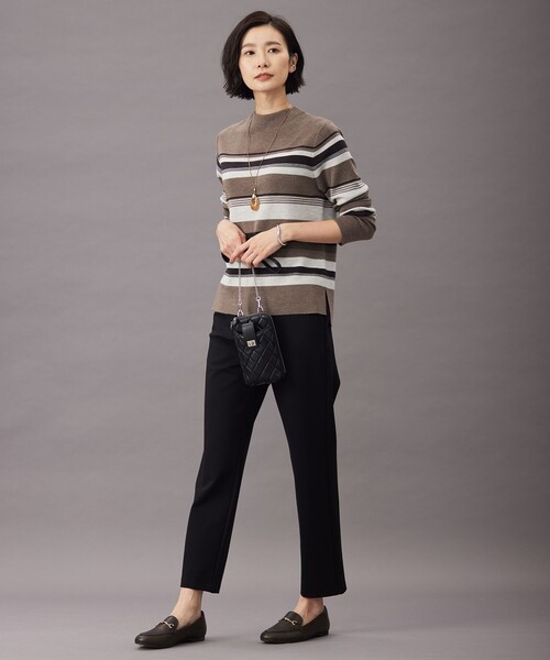 ニット セーター 「洗える」MULTI PITCH STRIPE ボーダー ニット レディース ニット セーター 「洗える」MULTI PITCH STRIPE ボーダー
