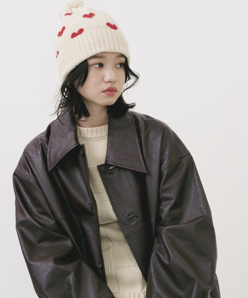 Firsthand（ファーストハンド） ニット帽 ニットキャップ ハートニット