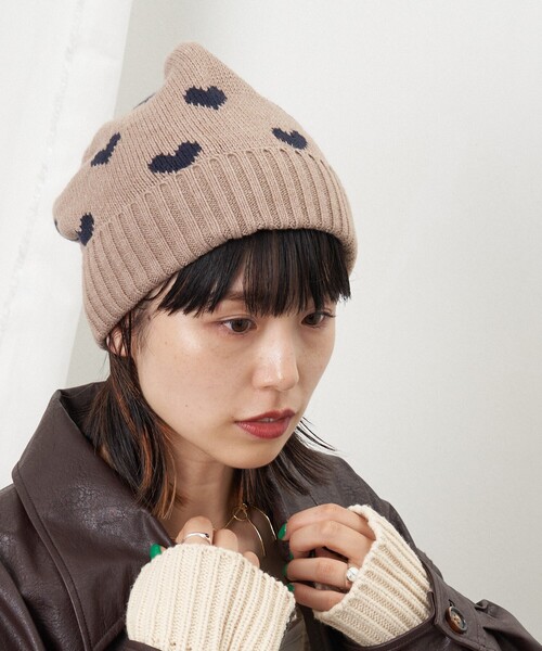 ニット帽 Firsthand フリークスストア Firsthand（ファーストハンド） ニット帽 ニットキャップ ハートニット