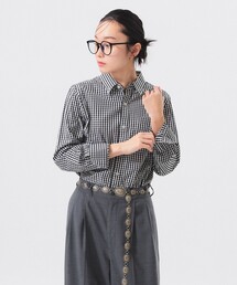 ブラウス シャツ 100/2 ギンガムチェック ボタンダウン シャツ NEW レディース BEAMS BOY ブラウス シャツ 100/2 ギンガムチェック ボタン