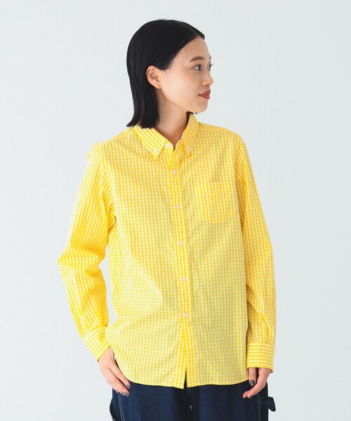 ブラウス シャツ 100/2 ギンガムチェック ボタンダウン シャツ NEW レディース BEAMS BOY ブラウス シャツ 100/2 ギンガムチェック ボタン