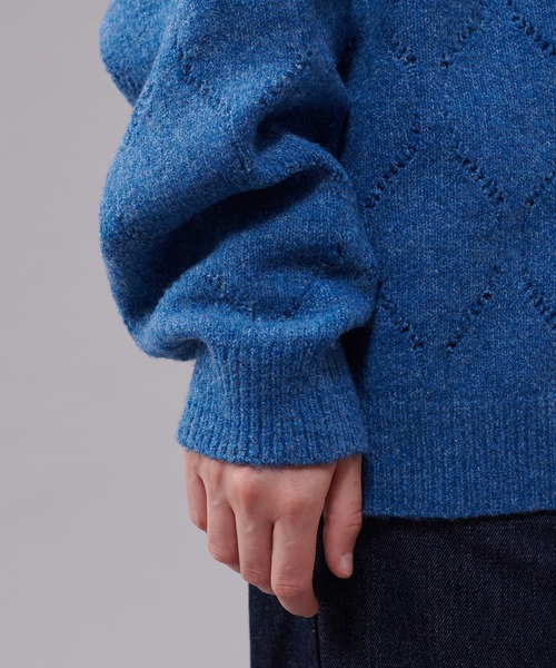 ONCILY セーター ニット HALF ZIP LOOSE JACQUARD KNIT / ハーフ