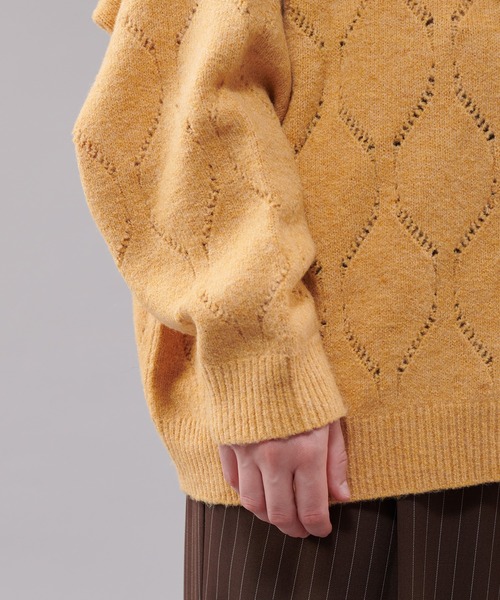 ONCILY セーター ニット HALF ZIP LOOSE JACQUARD KNIT / ハーフ