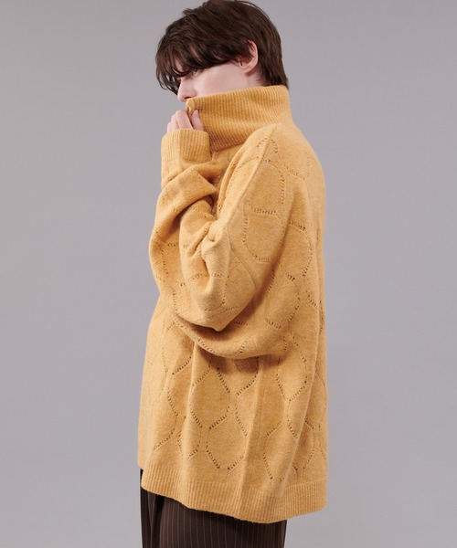 Loose ルース　セット販売　トレンチコート　ハーフジップニット JaVaジャバ コラボ》ふわふわに癒され。ミックスカラー糸ハーフ