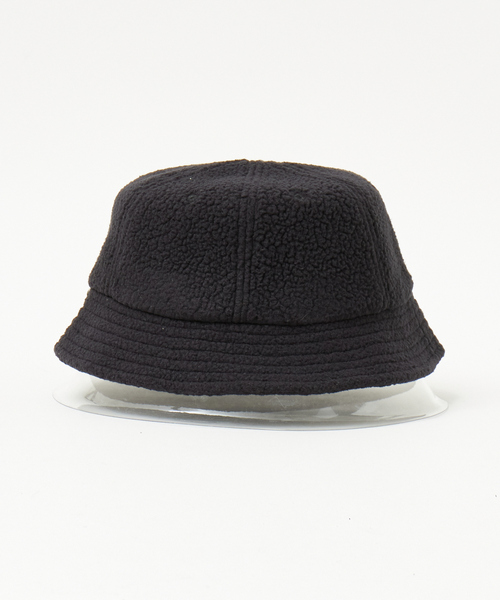 made in usa Polartec fleece black bucket hat フリース ポーラテック バケットハット ユニセックス RIVER UP 帽子 ハット 「POLARTEC/ポーラテック」ボア フリース