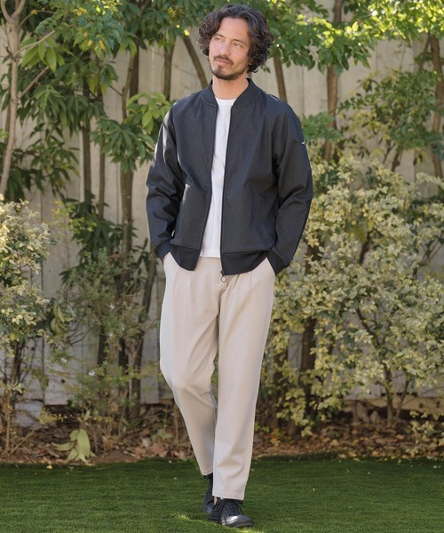 パンツ mp11926- タックパンツ-ストレッチツイル メンズ : ZOZOTOWN