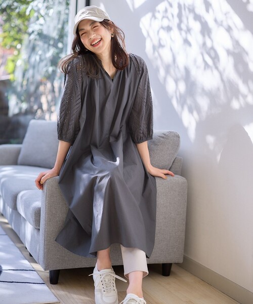 ANY（エニィ） ワンピース 「ペチコート付」エンブロイダリー