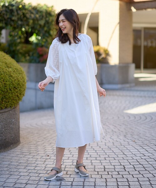 eaphi 　新品　ワンピース　EMBROIDERY　ONEPIECE　エフィ ANY（エニィ） ワンピース 「洗濯機可能」「ペチコート付」エンブロイ