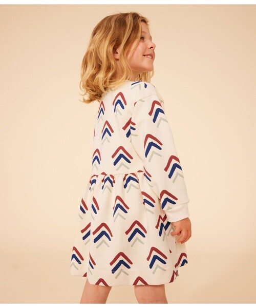スウェットプリント長袖ワンピース | ベビー服・子供服通販の