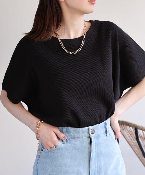 Acne Studios◆半袖 コットン ワッフルウェーブ Tシャツ 関送込 100-140]【すみっコぐらし】フレンチスリーブTシャツ