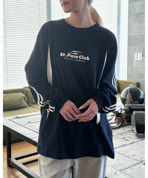 tシャツ 「UNISEX」SAINTPAIN／EMBLEMラインロングスリーブT