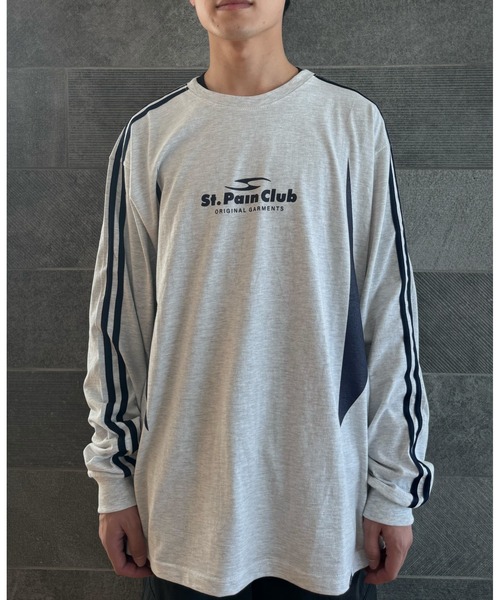 tシャツ 「UNISEX」SAINTPAIN／EMBLEMラインロングスリーブT 2121551 レディース メンズ tシャツ 「UNISEX」SAINTPAIN／EMBLEMラインロングスリーブT