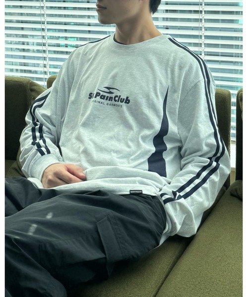 tシャツ 「UNISEX」SAINTPAIN／EMBLEMラインロングスリーブT 2121551 レディース メンズ tシャツ 「UNISEX」SAINTPAIN／EMBLEMラインロングスリーブT