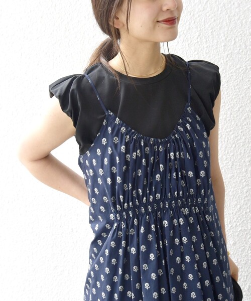 SHIPS for women ワンピース　※クリーニング済み SHIPS any ワンピース any:「洗濯機可能」グリッター プリント