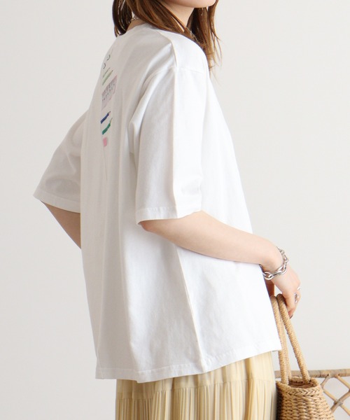 Emago（イマゴ） tシャツ 半袖 文房具刺繍T レディース : ZOZOTOWN 