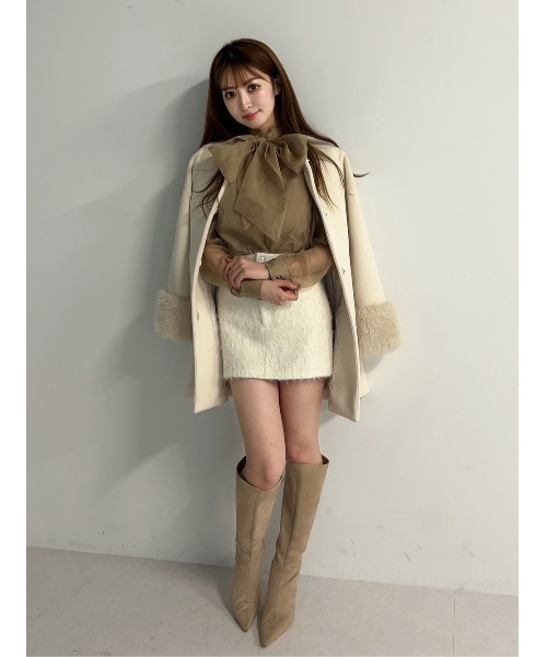 eimy istoire - Darich♡ 完売【ラスト1点】ボウタイレタリングブラウス eimy istoire - Darich♡ 完売【ラスト1点】ボウタイレタリング