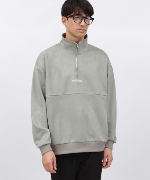 Yves Saint Laurent レザー プルオーバー ハーフジップ LAKOLE（ラコレ） スエードハーフZIPプルオーバー / 140614 メンズ