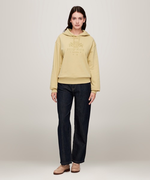 パーカー モダンレギュラーバーシティクレストフーディ レディース メンズ TOMMY HILFIGER パーカー モダンレギュラーバーシティクレスト