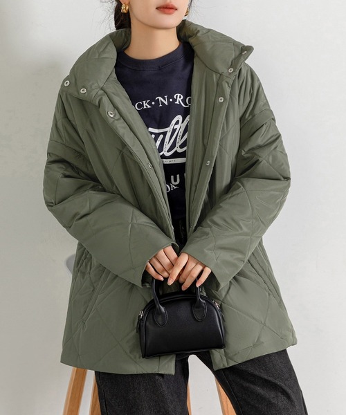 ベスト ジレ レディース 2WAYドローコードキルティング×ベストショートジャケット レディース DAY CLOSET ベスト ジレ レディース 2WAYドローコード