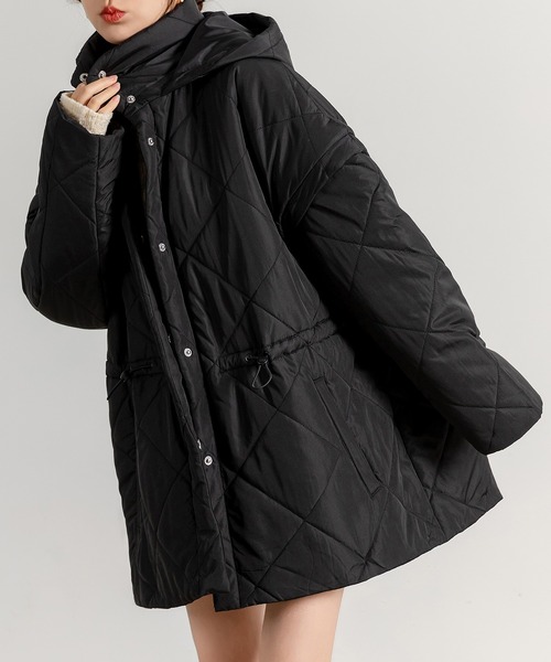 DAY CLOSET ベスト ジレ レディース 2WAYドローコードキルティング